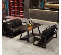 KIBONCY Mesas y sillas industriales de Bar de Viento Qing Bar música Bar Tarjeta sofá Barbacoa café Bistro sofá Comercial(4-Person Combination)