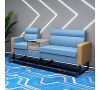 KIBONCY Metal Frame Billiard Viewing Sofa, Stain Resistant Audience, Wear PU Leather Pool Spectator Couch with Cue Storage Rack(G)