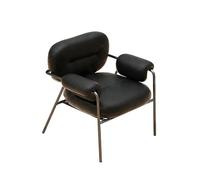 KIBONCY Mid-Century Accent Chair, Leather Upholstered Net Red Manicure,Modern Metal Frame Reading for Home Office Bedroom Dining Room(1)