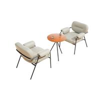 KIBONCY Mid-Century Accent Chair, Office Kitchen Nordic Dining Arm Luxury Salon Minimalist Comfortable for Study Room Bedroom(4)