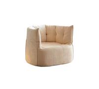KIBONCY Mid Century Deep Relaxation Sofa, Bean Bag Chair Modern Round Barrel Upholstered rigantin, for Living Room Bedroom(A)