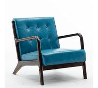 KIBONCY Mid-Century Modern Accent Armchair, Faux Leather Chair for Living Room, Upholstered Comfy Lounge, Reading Side for Bedroom(2)