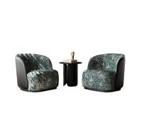 KIBONCY Mid Century Modern Accent Chair,Lazy Lounge Upholstered Armchair for Living Room Bedroom & Office(E)