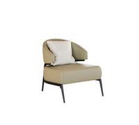 KIBONCY Mid Century Modern Accent Chair,Light Luxury Sofa, Chairs, Nappa Leather Casual Armchairfor Living Room, Office(B)