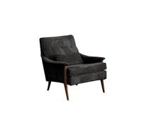 KIBONCY Mid Century Modern Accent Chair Velvet Upholstered Armchair for Living Room Single Sofa Side for Office Apartment(B,4)