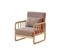 KIBONCY Mid-Century Modern Accent Chair with Solid Wood Frame, Linen Upholstered Armchair Comfortable for Living Room Office(D,180cm)