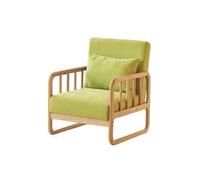 KIBONCY Mid-Century Modern Accent Chair with Solid Wood Frame, Linen Upholstered Armchair Comfortable for Living Room Office(E,150cm)