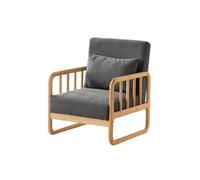 KIBONCY Mid-Century Modern Accent Chair with Solid Wood Frame, Linen Upholstered Armchair Comfortable for Living Room Office(B,69cm)