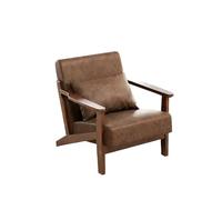 KIBONCY Mid-Century Modern Accent Chair with Wood Frame, Upholstered Reading Arm or Living Room, Bedroom(1)