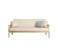 KIBONCY Mid-Century Modern Cat Scratch Loveseat, Solid Wood Frame Upholstered Sofa Pet-Friendly Leather,for Living Room(B,62cm)