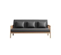 KIBONCY Mid-Century Modern Cat Scratch Loveseat, Solid Wood Frame Upholstered Sofa Pet-Friendly Leather,for Living Room(E,180cm)