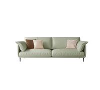 KIBONCY Mid-Century Modern Couch,Faux Leather Sofa for Living Room, Comfy Loveseat Sofas & Couches, for(2.2m)