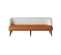 KIBONCY Mid-Century Modern Couch, Leather Couches for Living Room, Comfy, Faux Sofa 3 Seater Cushions(1,175x58x70cm)
