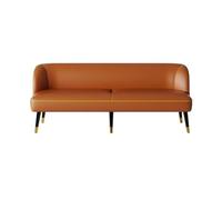 KIBONCY Mid-Century Modern Couch, Leather Couches for Living Room, Comfy, Faux Sofa 3 Seater Cushions(2,175x58x70cm)