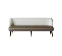 KIBONCY Mid-Century Modern Couch, Leather Couches for Living Room, Comfy, Faux Sofa 3 Seater Cushions(3,120x58x70cm)