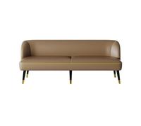 KIBONCY Mid-Century Modern Couch, Leather Couches for Living Room, Comfy, Faux Sofa 3 Seater Cushions(5,120x58x70cm)