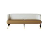 KIBONCY Mid-Century Modern Couch, Leather Couches for Living Room, Comfy, Faux Sofa 3 Seater Cushions(6,198x58x70cm)