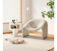 KIBONCY Mid Century Modern Couch, Upholstered Faux,Light Luxury Single Sofa Chair,for Living Room Balcony Office(4)