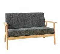KIBONCY Mid-Century Modern Solid Wood Armchair with High-Density Sponge Cushion Plush Chenille Living Room Chair for Bedroom, Apartment(9)