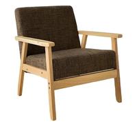 KIBONCY Mid-Century Solid Wood Sofa Chair Comfy Bedroom Chairs for Adults,Small Wide Reading Nook Arm, Modern for Living Room, Office(8)