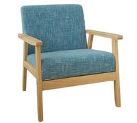 KIBONCY Mid-Century Solid Wood Sofa Chair Comfy Bedroom Chairs for Adults,Small Wide Reading Nook Arm, Modern for Living Room, Office(2)