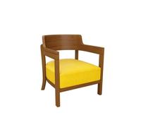 KIBONCY Mid Century Vintage Wood Frame Accent Chair & Double Loveseat Sofa Set,Leather Arm & Armless Side Chairs, Multi-Color Compact Seating for Living Room(A)