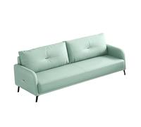 KIBONCY Minimalist Cat Claw Leather Couch,Scratch Resistant Waterproof with Metal Legs, Pet Friendly Upholstery for Modern Living Room(B,200cm)