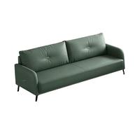 KIBONCY Minimalist Cat Claw Leather Couch,Scratch Resistant Waterproof with Metal Legs, Pet Friendly Upholstery for Modern Living Room(D,190cm)