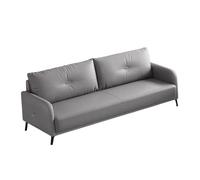 KIBONCY Minimalist Cat Claw Leather Couch,Scratch Resistant Waterproof with Metal Legs, Pet Friendly Upholstery for Modern Living Room(A,180cm)