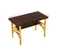 KIBONCY Modern 3-Person Sofa with Mesh Armrests, Gold Metal Frame Orange Faux Leather Couch, 160×65cm, Comfortable Seating for Home Living Room(E)