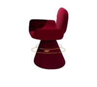 KIBONCY Modern 360° Swivel Vanity Chair, Stool Chairs Sturdy Base, Barrel Accent Armchair for Selection for Dressing Table/Bedroom/Living Room(B)
