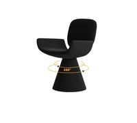 KIBONCY Modern 360° Swivel Vanity Chair, Stool Chairs Sturdy Base, Barrel Accent Armchair for Selection for Dressing Table/Bedroom/Living Room(A)