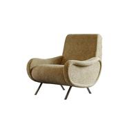 KIBONCY Modern Accent Chair Plush Living Room with Metal Frame Upholstered Club for, Home Office(D)