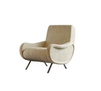 KIBONCY Modern Accent Chair Plush Living Room with Metal Frame Upholstered Club for, Home Office(E)