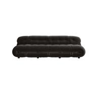 KIBONCY Modern Armless Modular Marshmallow Sofa, Button Tufted Waterproof Faux Leather Lounge Couch, Flexible Combination Deep Seat for Home Living(E)