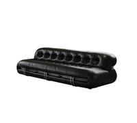 KIBONCY Modern Armless Modular Marshmallow Sofa, Button Tufted Waterproof Faux Leather Lounge Couch, Flexible Combination Deep Seat for Home Living(F)