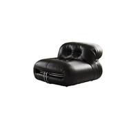 KIBONCY Modern Armless Modular Marshmallow Sofa, Button Tufted Waterproof Faux Leather Lounge Couch, Flexible Combination Deep Seat for Home Living(B)