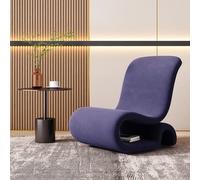 KIBONCY Modern Artistic Irregular Single Sofa Chair - Minimalist Italian Luxury Metal Accent Chair, Creative Leisure Chair for Reading Living Room(Violet)