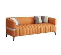 KIBONCY Modern Channel Tufted Faux Leather Loveseat Sofa, Upholstered Couch, Sturdy Metal Leg Small Space Living Room Furniture for Apartment Office(D,148cm)
