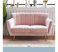 KIBONCY Modern Chenille Loveseat Sofa, Velvet with Flower Shaped Back, Couch Comfy for Living Room/Bedroom(B,1.4m)