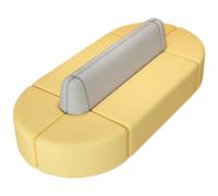 KIBONCY Modern Curved Leisure Reception Sofa Simple Curved Sofa Cabinet Combination, for Office Lobby, Hotel Lobby, Company Training Center(1)