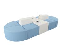 KIBONCY Modern Curved Leisure Reception Sofa Simple Curved Sofa Cabinet Combination, for Office Lobby, Hotel Lobby, Company Training Center(8)