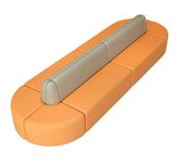 KIBONCY Modern Curved Leisure Reception Sofa Simple Curved Sofa Cabinet Combination, for Office Lobby, Hotel Lobby, Company Training Center(3)