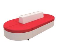 KIBONCY Modern Curved Leisure Reception Sofa Simple Curved Sofa Cabinet Combination, for Office Lobby, Hotel Lobby, Company Training Center(11)