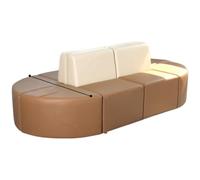 KIBONCY Modern Curved Leisure Reception Sofa Simple Curved Sofa Cabinet Combination, for Office Lobby, Hotel Lobby, Company Training Center(7)