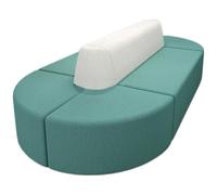 KIBONCY Modern Curved Leisure Reception Sofa Simple Curved Sofa Cabinet Combination, for Office Lobby, Hotel Lobby, Company Training Center(9)