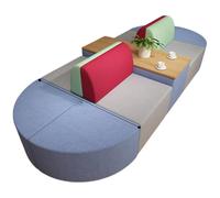 KIBONCY Modern Curved Leisure Reception Sofa Simple Curved Sofa Cabinet Combination, for Office Lobby, Hotel Lobby, Company Training Center(10)