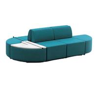 KIBONCY Modern Curved Leisure Reception Sofa Simple Curved Sofa Cabinet Combination, for Office Lobby, Hotel Lobby, Company Training Center(6)