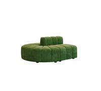 KIBONCY Modern Curved Pumpkin Channel Tufted Sofa, Multi-Size Velvet Upholstered Sectional with Solid Wood Frame, Accent Furniture for Living Room(I)