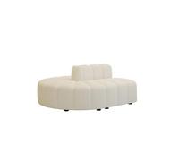 KIBONCY Modern Curved Pumpkin Channel Tufted Sofa, Multi-Size Velvet Upholstered Sectional with Solid Wood Frame, Accent Furniture for Living Room(E)
